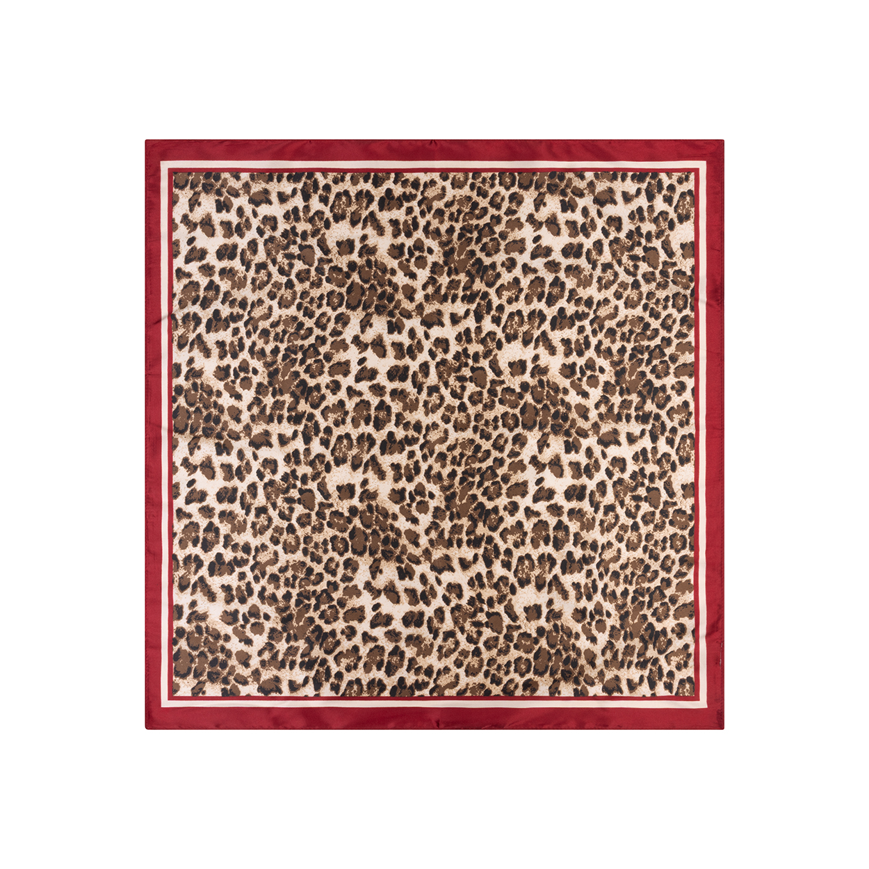 Betty's Leopard Scarf - Burgundy