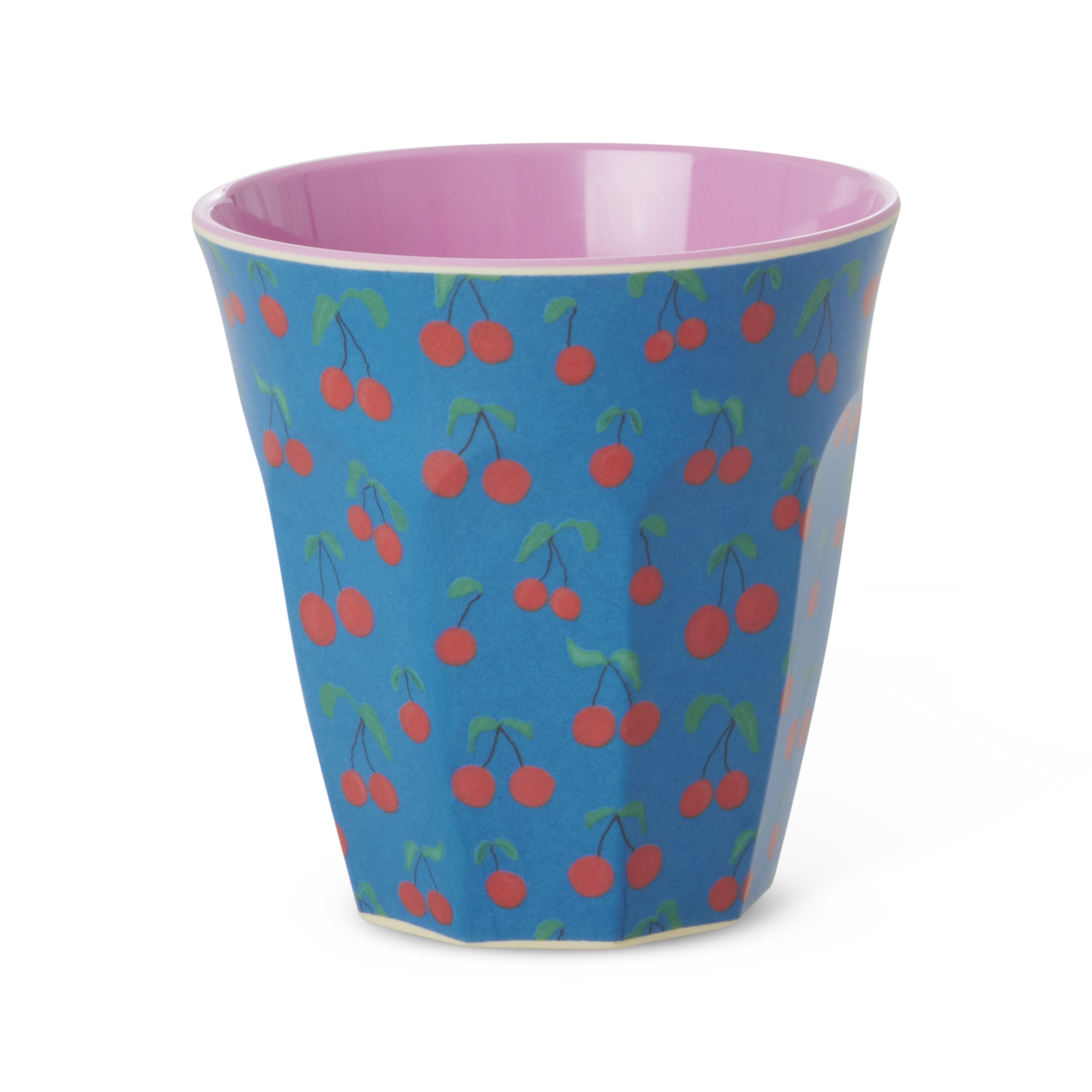 Rice- Medium Cup - Blue - Cherry Love Print