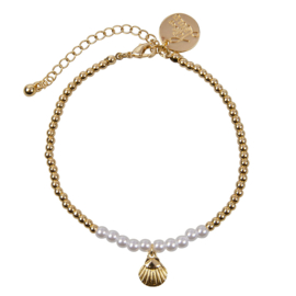 Anklet ''BEACH'' - Pearls & Shell