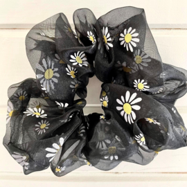 Scrunchie XL - DAISY - Black