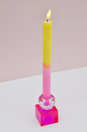 AIF LED Pillar Candle - Pink /Yellow (set of 2)
