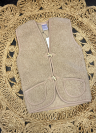 Wollen bodywarmer volwassenen - Latte