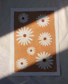 Daisy flowers A4 poster