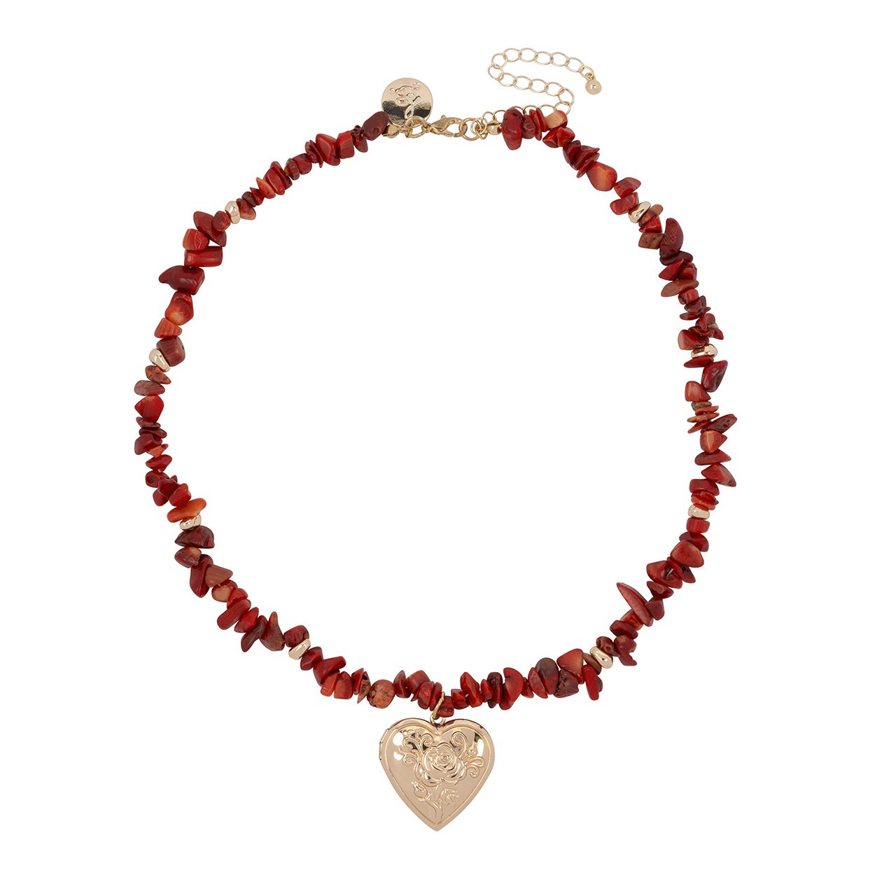 Medaillon Necklace Red