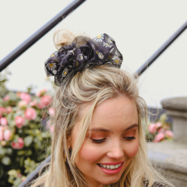 Scrunchie XL - DAISY - Black