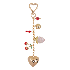 Golden Heart Chain with Heart & Charms