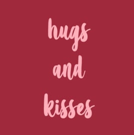 Forex tegeltje "Hugs and Kisses"  (10 & 20 cm)