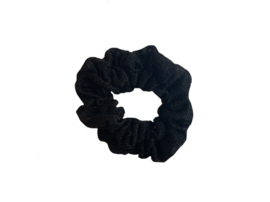 Scrunchie Double Stitched "GLITTER" - Black