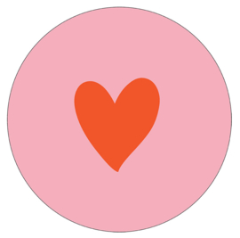 Forex muurcirkel rond 20 cm "heart"