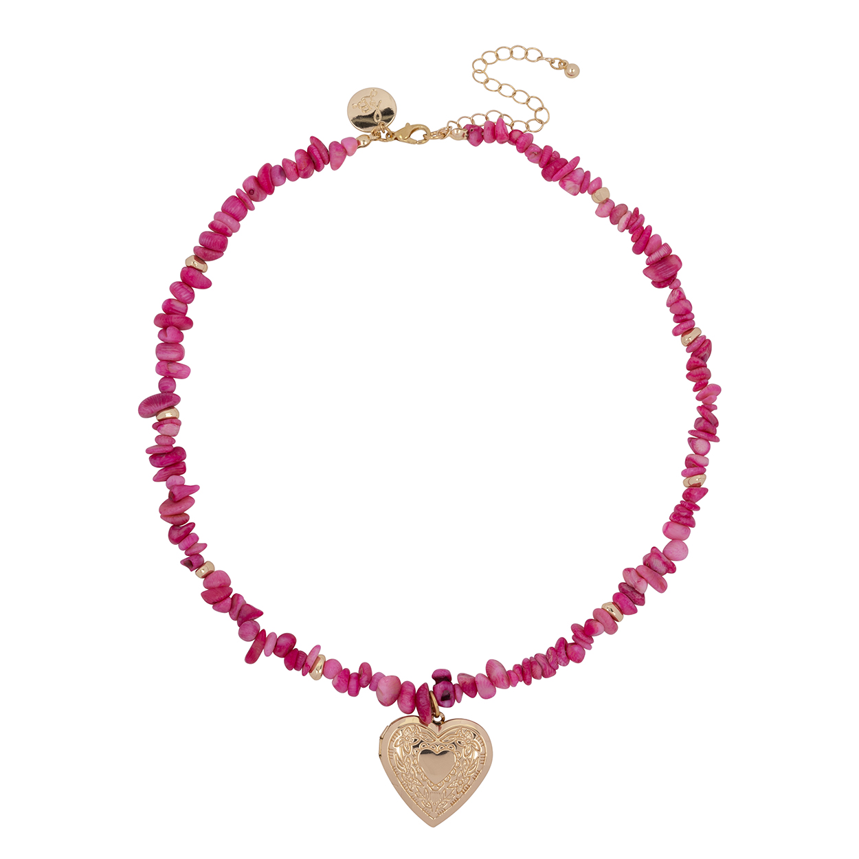 Medaillon Necklace Pink