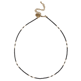 Happy Beads Necklace -  Black & White