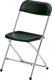 Chaise pliante Parijs chromé / noir