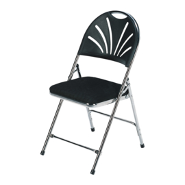 Chaise pliante Berlijn chromé / noir