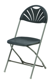 Chaise pliante Oslo gris clair / anthracite