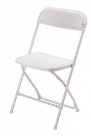 Chaise pliante Parijs blanc / blanc