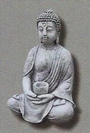 Mediterende boeddha 40cm met lamp