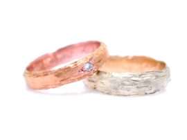 'Rough' Wedding Rings