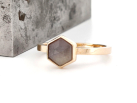 Gray Sapphire Ring