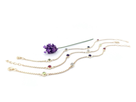 Geboortemaand edelstenen armband