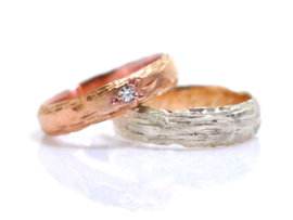 'Rough' Wedding Rings