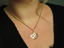 Hart hanger met groene Peridot
