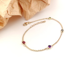 Geboortemaand edelstenen armband