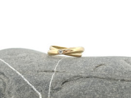 Overslag trouwringen met Diamant