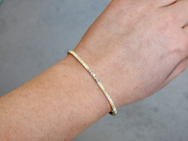 Stripes armband met 3 Diamanten