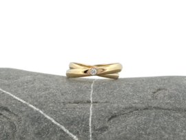 Overslag trouwringen met Diamant