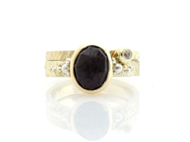 Antieke Granaat & nieuwe Diamant