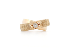 Overslag ring met naturel Diamant