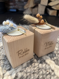Houten theelichtje
