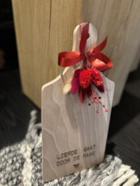 Houten snijplank liefde