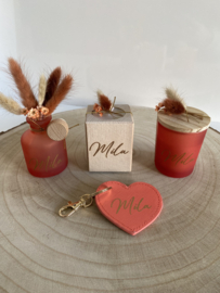 Geurkaars met houten deksel