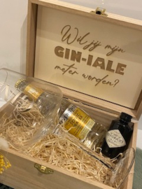 Gin-set in houten box