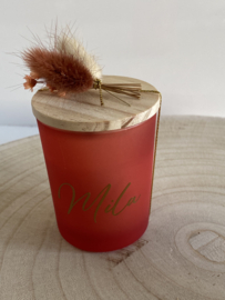 Geurkaars met houten deksel