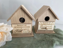 Vogelhuisje met afneembaar dak