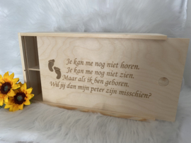 Wijnkist DUBBEL met gravure