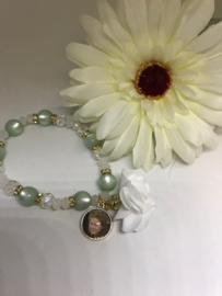 Armband 1 bedel met flower