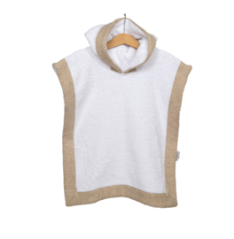 PONCHO wit/beige