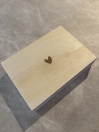 Houten kistje hart