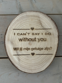 BOOMSCHIJF met tekst