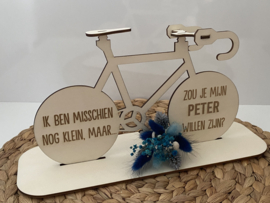 Fiets met gravure