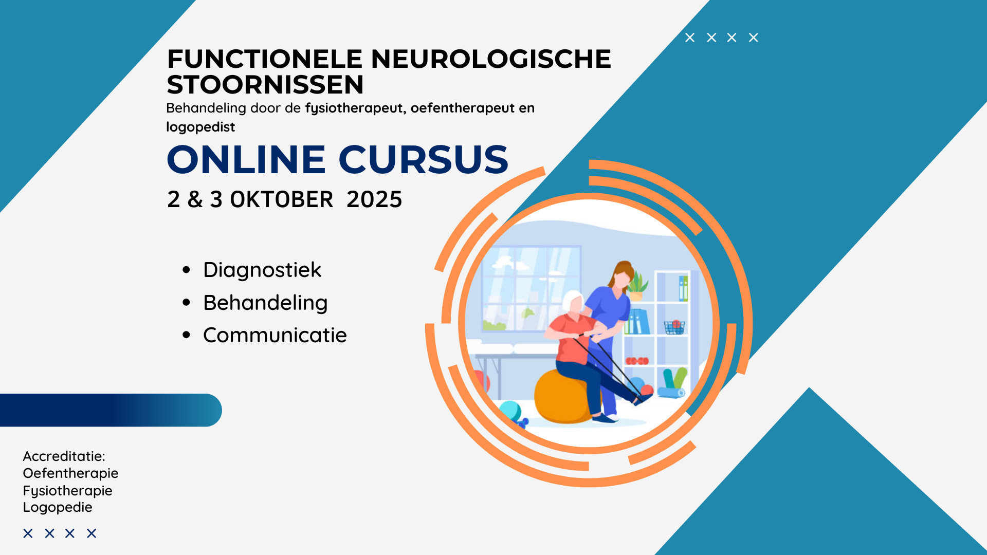 Online! Fysiotherapie en Oefentherapie bij Functionele Neurologische Stoornissen (FNS) 2 & 3 oktober 2025