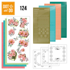 Dot & Do nr. 124 Pink flowers and butterflies