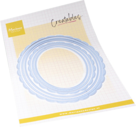 Creatables stencil Scalloped oval  LR0898