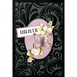 3D Velvet Cards A6- Purple Butterflies 3DVC10006