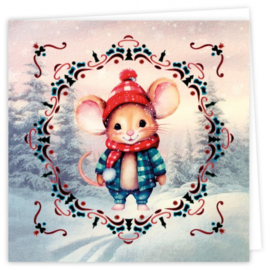 Hobbydots Cards 18 - Berries Beauties - Winter Mouse