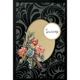 3D Velvet Cards A6- Colorful Birds 3DVC10005