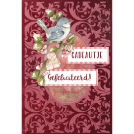 3D  Velvet Cards  - Birds and Berries  3DVC10003